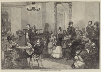 American Sketches, Hotel Life, Sunday Evening av Felix Regamey