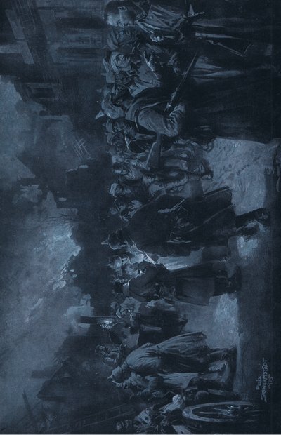 Från västfronten. Efter slaget, illustration från Hindenburg utgiven av Daterlandischer Derlag C U Weller Berlin av Felix Schwormstadt