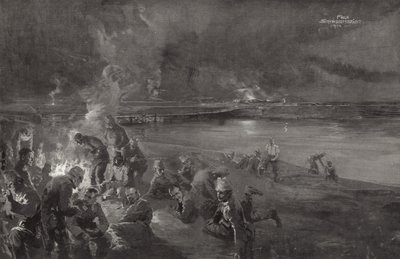 Tyskarna vakar vid floden Maas av Felix Schwormstadt