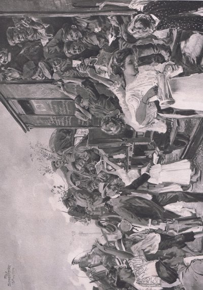 Framifrån, illustration från Hindenburg publicerad av Daterlandischer Derlag C U Weller Berlin av Felix Schwormstadt