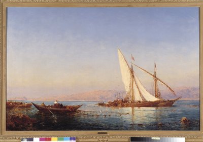 Fiske i Marseille Målning av Felix Ziem (1821-1911) 1911 Obligatoriskt omnämnande: Samlingsstiftelsen angående de Provence, Marseille av Félix Ziem