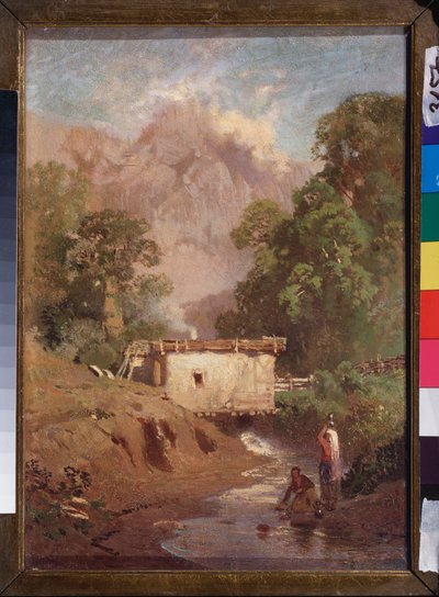 Paysage de Crimeae (Krimlandskap) - Peinture de Fyodor Vasilyev (Feodor Alexandrovich, Fyodor Alexandrovitch Vassiliev (1850-1873), huile sur toile av Feodor Alexandrovich Vassiliev