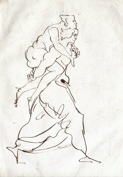 Aeneas and Anchises av Ferdinand Victor Eugene Delacroix