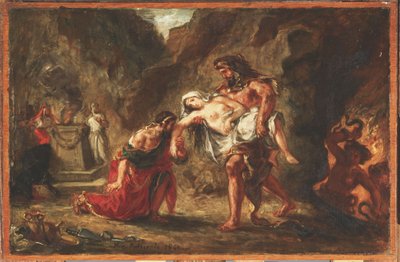 Hercules and Alcestis av Ferdinand Victor Eugene Delacroix