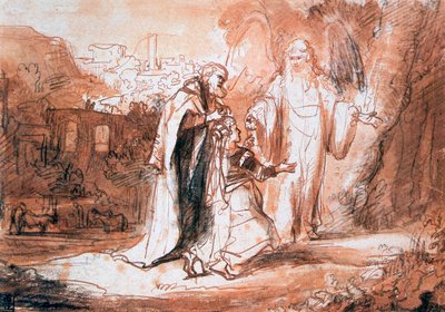 En Herrens ängel visade sig för Manoahs hustru ..., c1636-1680 av Ferdinand Bol