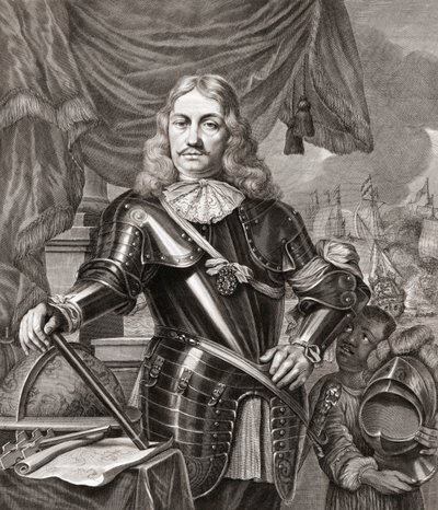 Cornelis Maartenszoon Tromp, efter en gravyr av Lambert Visscher från en målning av Ferdinand Bol av Ferdinand Bol