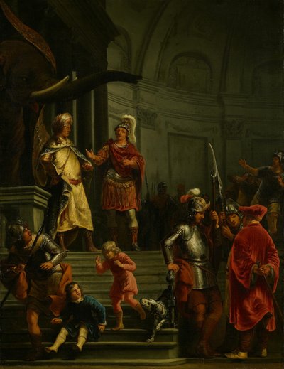 Fabricius oräddhet i Pyrrhus läger av Ferdinand Bol