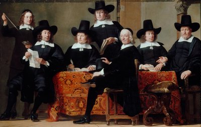 Föreståndarna för Amsterdams vinhandlargille av Ferdinand Bol