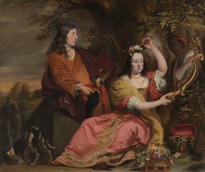 Jan van der Voort och hans syster Catharina med en tjänare av Ferdinand Bol