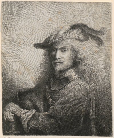 Porträtt av en officer (möjligen konstnärens självporträtt?) av Ferdinand Bol