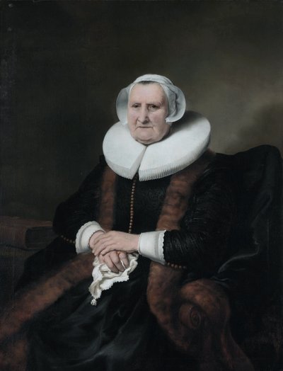Porträtt av Elisabeth Jacobsdr. Bas (1571-1649) av Ferdinand Bol