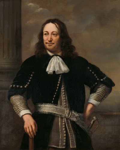 Porträtt av en sjöofficer, troligen viceamiral Aert van Nes (1626-1693) av Ferdinand Bol