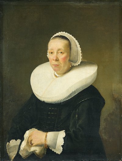 Porträtt av en äldre kvinna av Ferdinand Bol