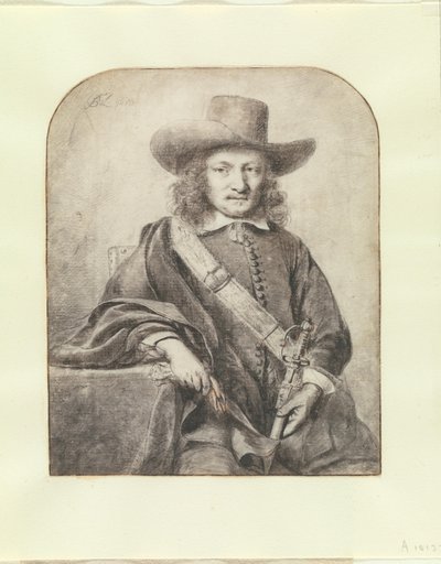 Porträtt av en officer från Gouda av Ferdinand Bol