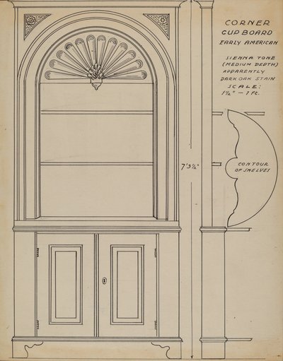 Hörnskåp av Ferdinand Cartier
