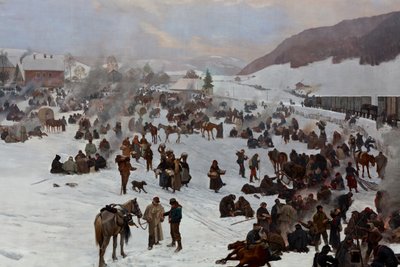 Bourbaki Panorama av Ferdinand & Castres Edouard (1838-1902) Hodler