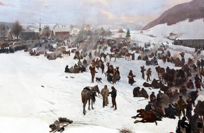 Bourbaki Panorama av Ferdinand & Castres Edouard (1838-1902) Hodler