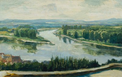 Sammanflödet av Vltava och Elbe av Ferdinand Engelmuller