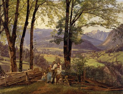 Utsikt över Ischl av Ferdinand Georg Waldmüller