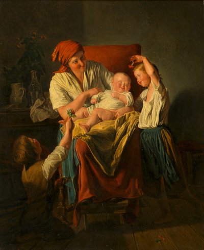 Modersglädje av Ferdinand Georg Waldmüller