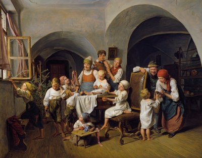 Julmorgon av Ferdinand Georg Waldmuller