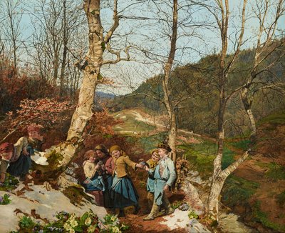Tidig vår i Wienskogen av Ferdinand Georg Waldmuller