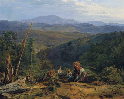 Wienerwald landskap med Wildegg slott av Ferdinand Georg Waldmuller