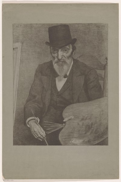 Porträtt av Hendrik Valkenburg Kända samtida skissade till liv (original serietitel) av Ferdinand Hart Nibbrig (signed by artist)