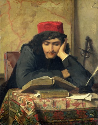 Läsaren, 1856 av Ferdinand Heilbuth