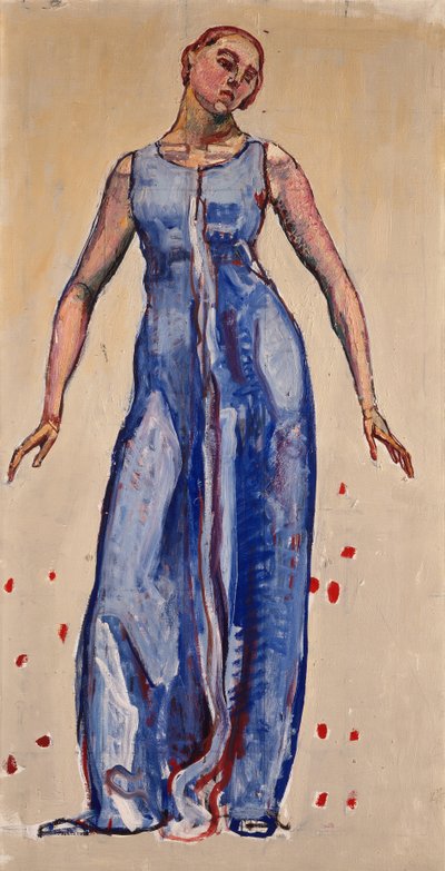 Figur för att se in i oändligheten av Ferdinand Hodler