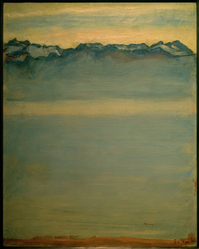 Genèvesjön med Savoyalperna av Ferdinand Hodler
