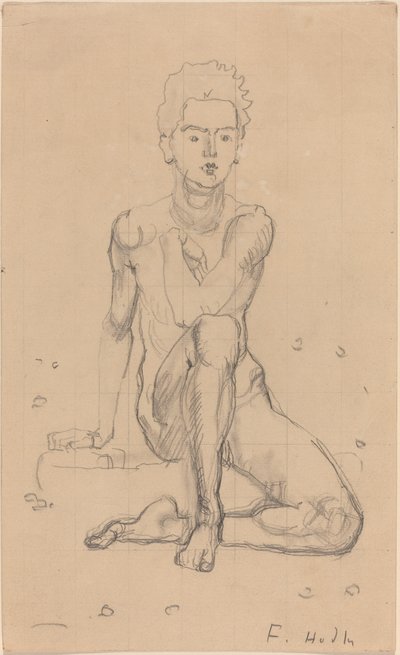 Hector poserar naken av Ferdinand Hodler