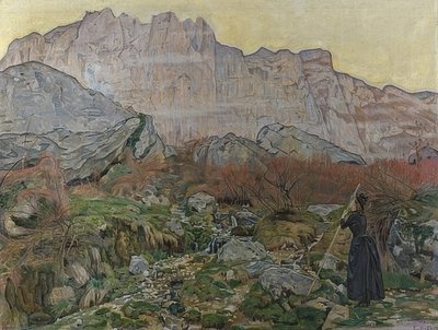 La Vision (bergslandskap). 1889 av Ferdinand Hodler