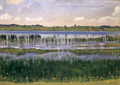 Burgäschisjön nära Langenthal, omkring 1901. av Ferdinand Hodler