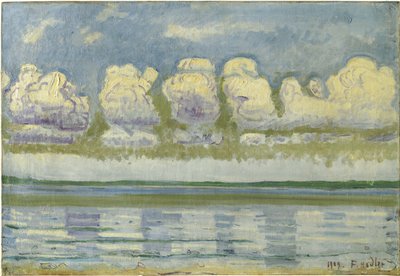 Genèvesjön med den schweiziska Jura, 1909 av Ferdinand Hodler