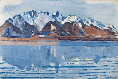 Thunsjön med Stockhorn Range, ca. 1913. av Ferdinand Hodler