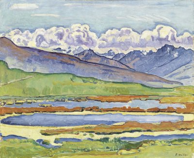 Landskap i Montana av Ferdinand Hodler