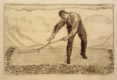Gräsklippare på fältet av Ferdinand Hodler