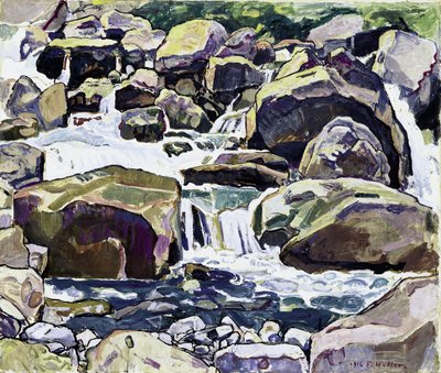 Bergström nära Champéry av Ferdinand Hodler