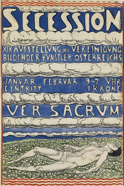 Affisch för Vienna Secession-utställningen av Ferdinand Hodler