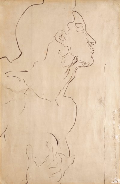Studie för "Feeling I", 1901 av Ferdinand Hodler