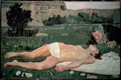 Den barmhärtige samariten, 1886 av Ferdinand Hodler