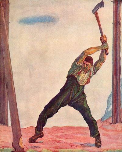 Vedhuggaren, 1910. av Ferdinand Hodler