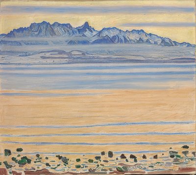 Thunsjön med Stockhornkedjan. 1904 av Ferdinand Hodler