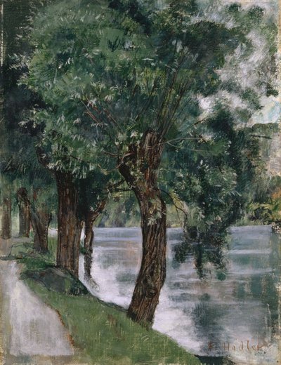 Pilträd vid Rhone, c.1885 av Ferdinand Hodler