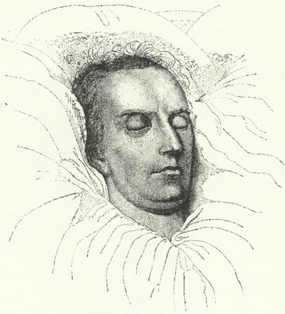 Den tyske poeten och dramatikern Friedrich Schiller på sin dödsbädd av Ferdinand Jagemann