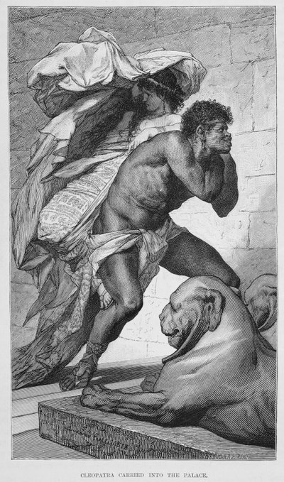 Cleopatra bars in i palatset, 1800-talet av Ferdinand Keller