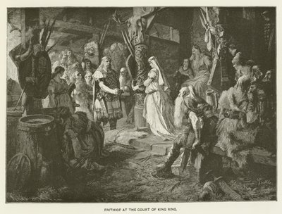 Frithiof vid konung Rings hof av Ferdinand Leeke