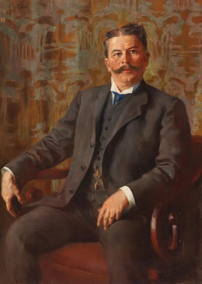 Självporträtt. av Ferdinand Max Bredt