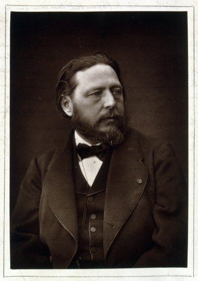 porträtt av Jules Breton (1827-1906) (s/v foto) av Ferdinand Mulnier